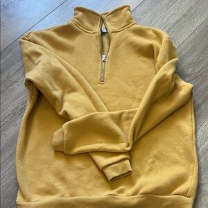Women's Mustard Half-Zip Sweatshirt